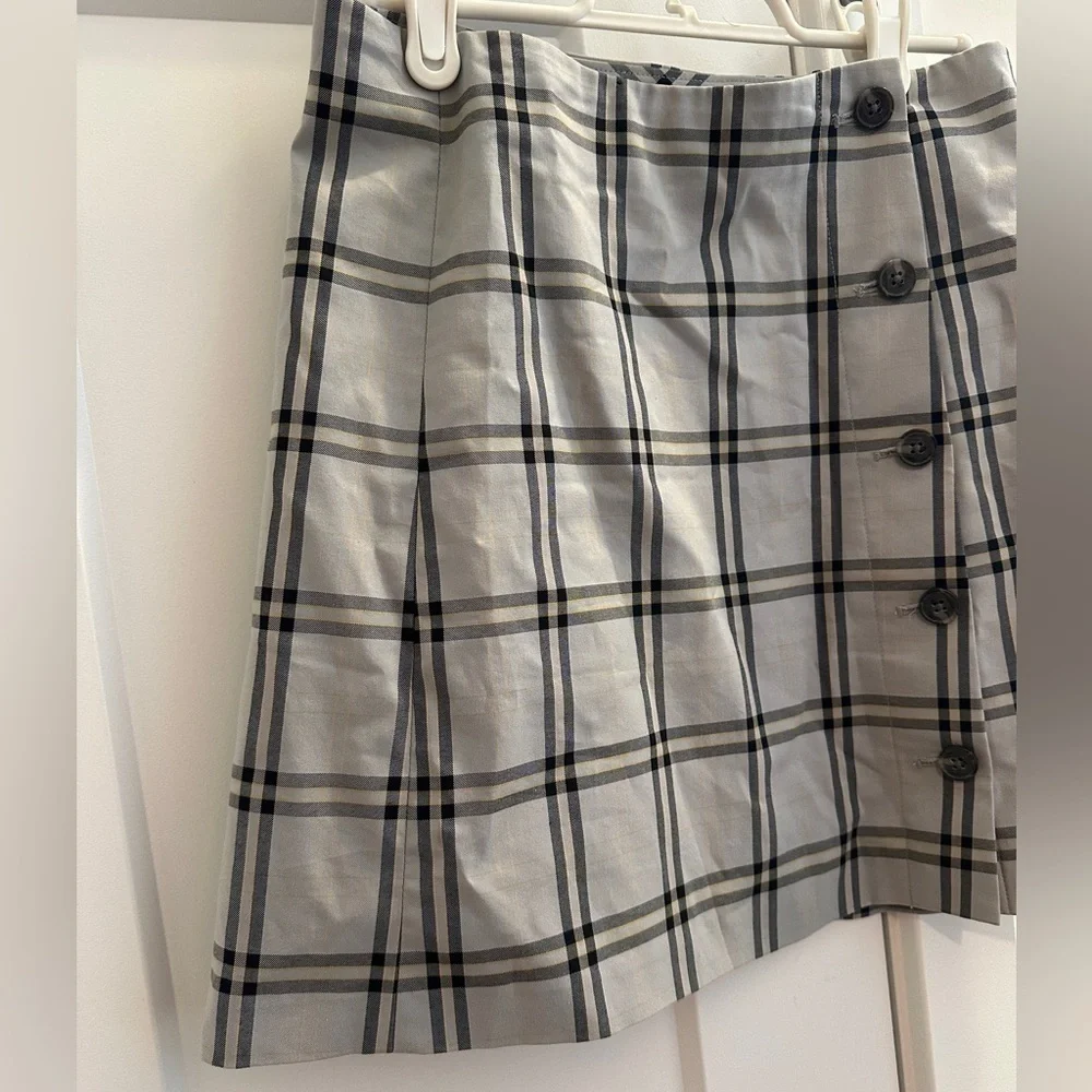 Aritzia Sunday Best Grey Plaid Mini Skirt Size 4 Women’s Yuri Skirt - Picture 5 of 10